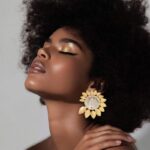 Handmade Golden Ribbon Earrings