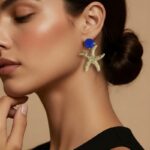 Handmade Golden Wave Earrings