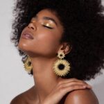 Handmade Velvet Moon Earrings