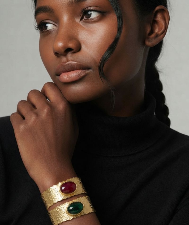 Handmade Radiant Spark Statement Cuff